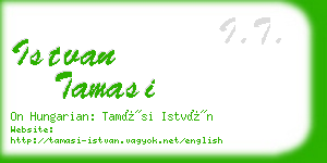 istvan tamasi business card